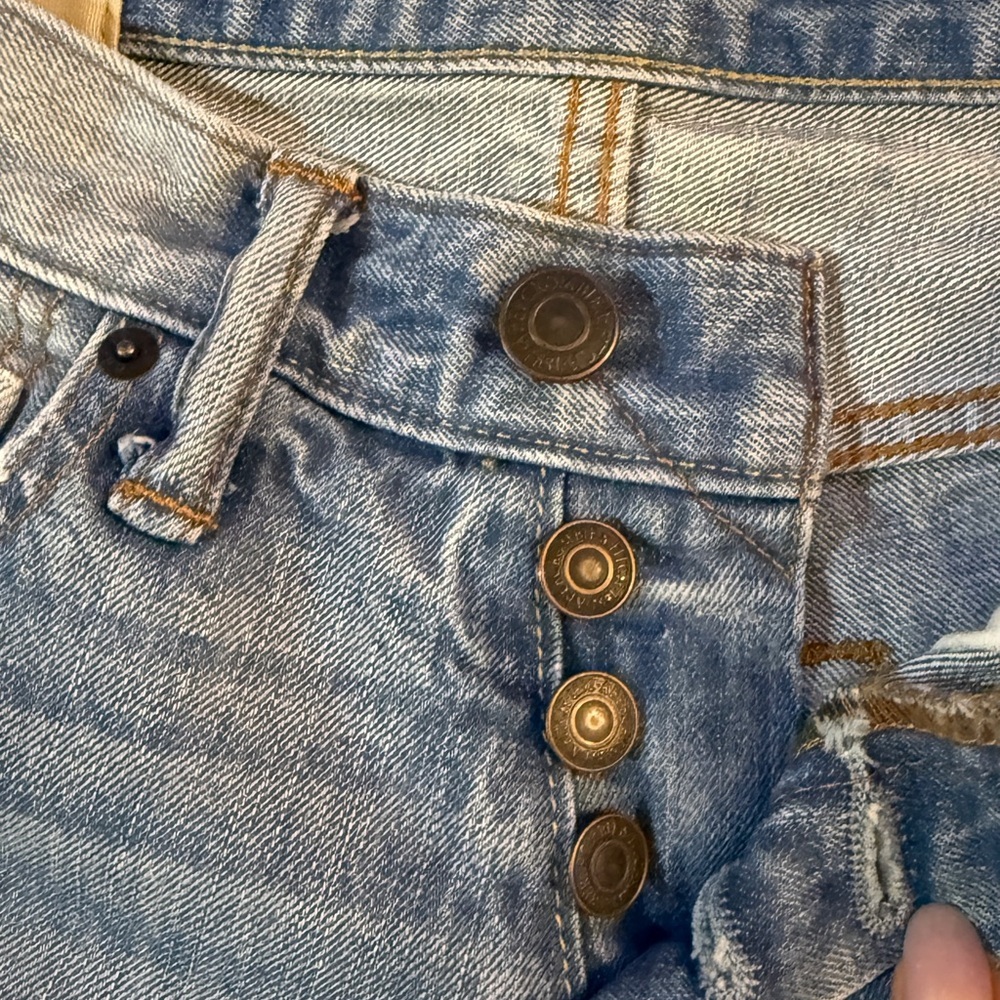 Abercrombie & Fitch Women's Distressed Straight Leg Jeans W26 L28 Blue - Picture 2 of 10